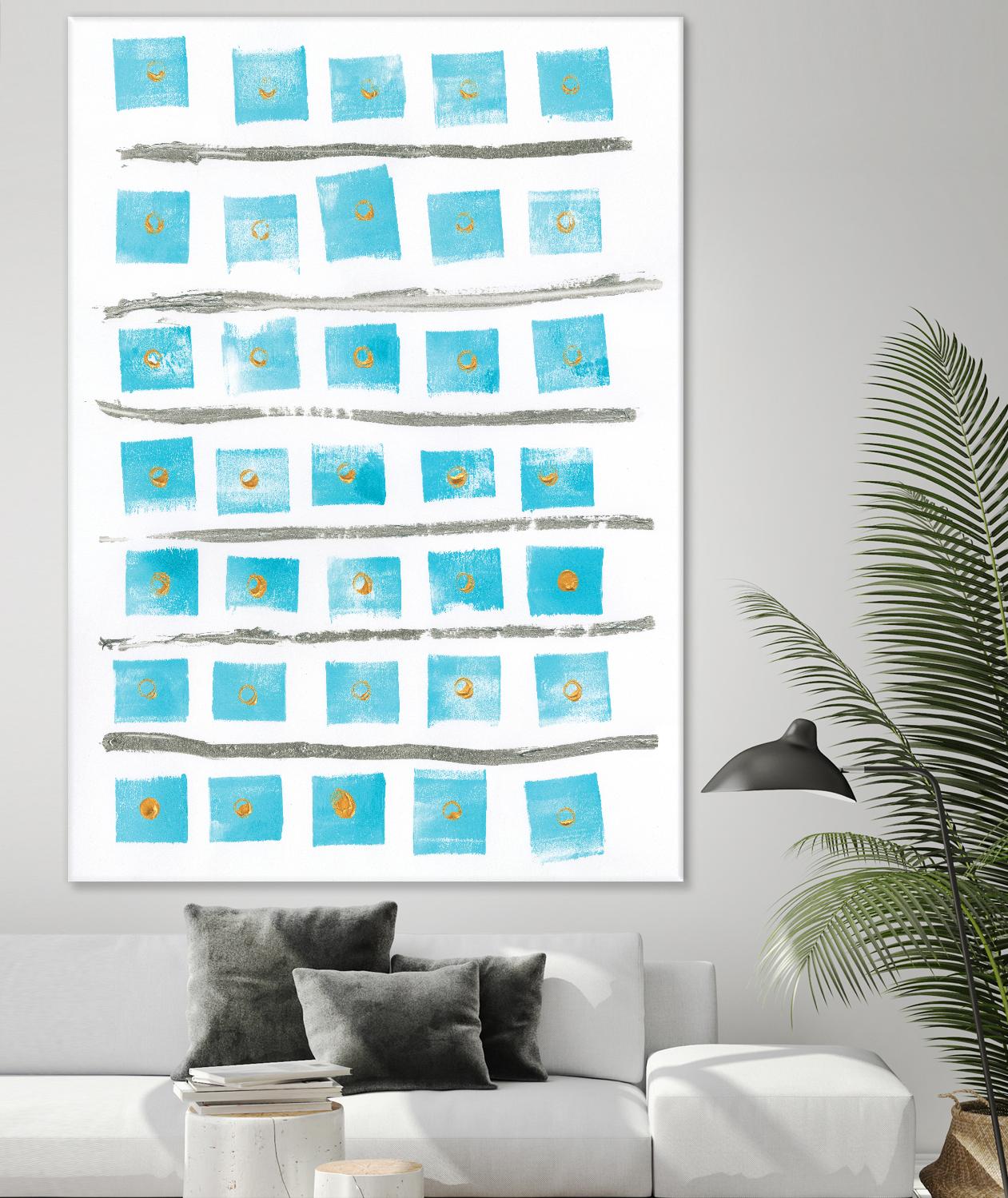 Ocean Blue II by Portfolio on GIANT ART - blue abstract