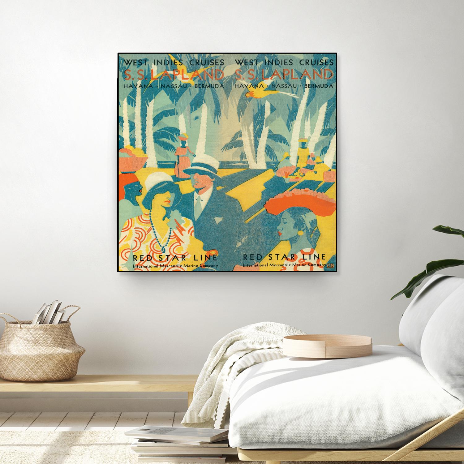 Vintage Travel Brochure VI by Portfolio on GIANT ART - blue tropical