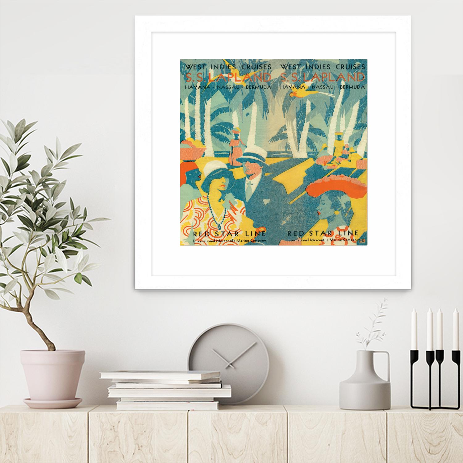 Vintage Travel Brochure VI by Portfolio on GIANT ART - blue tropical