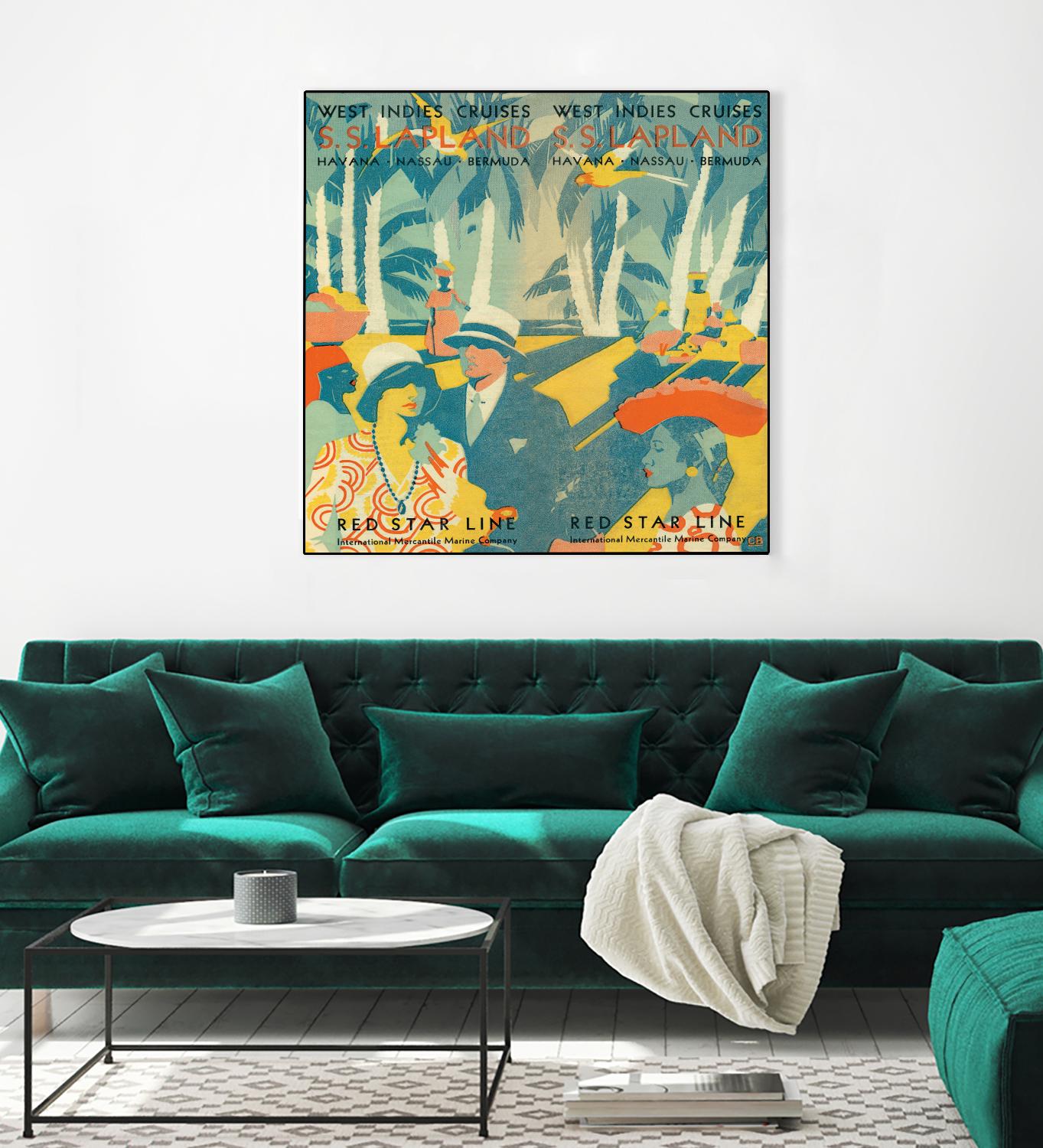 Vintage Travel Brochure VI by Portfolio on GIANT ART - blue tropical