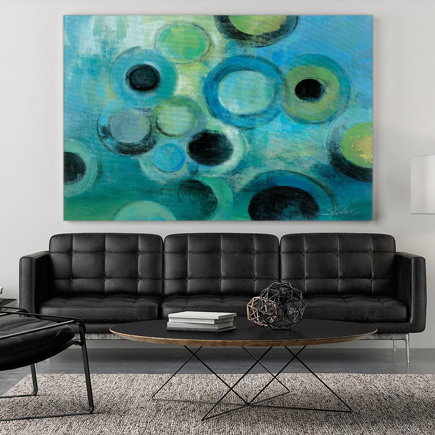 Pebbles on the Beach by Silvia Vassileva on GIANT ART - green abstract