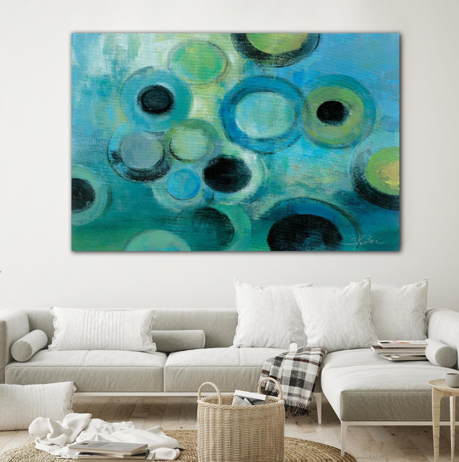 Pebbles on the Beach by Silvia Vassileva on GIANT ART - green abstract