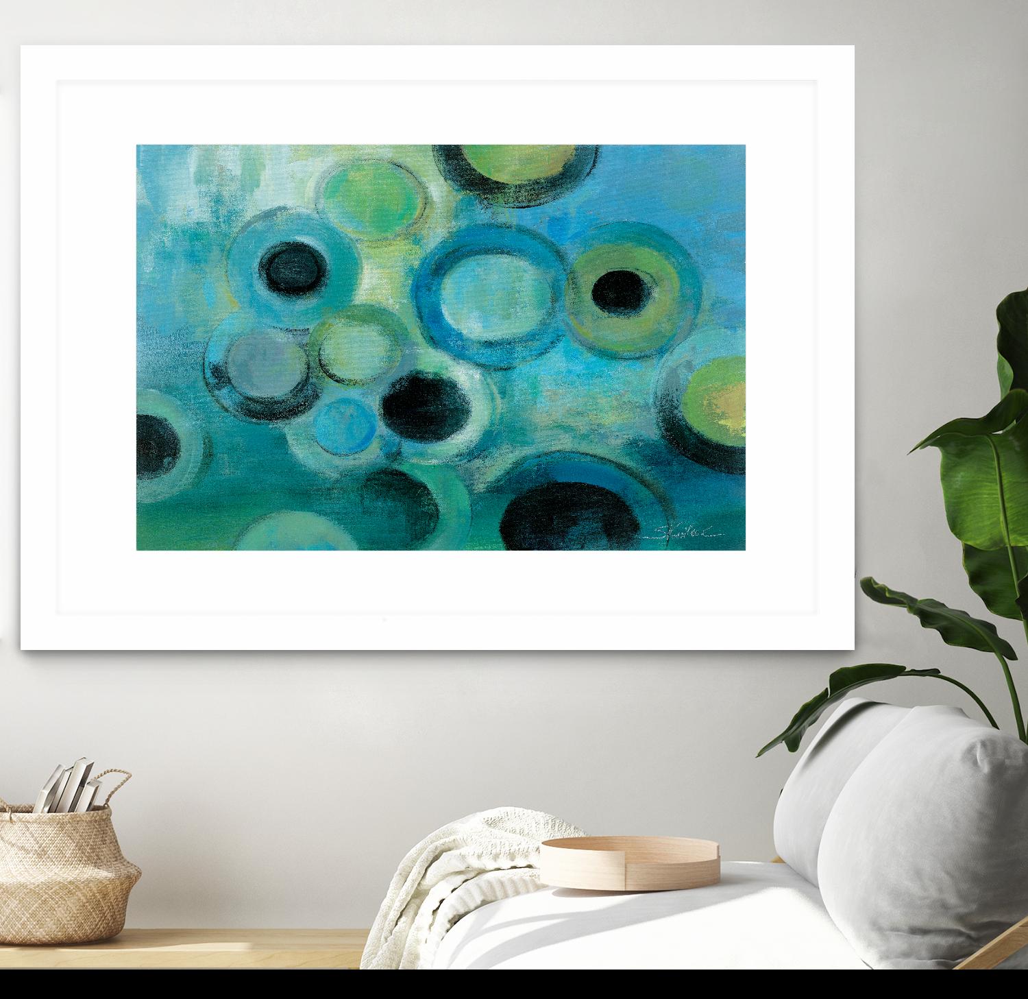Pebbles on the Beach by Silvia Vassileva on GIANT ART - green abstract