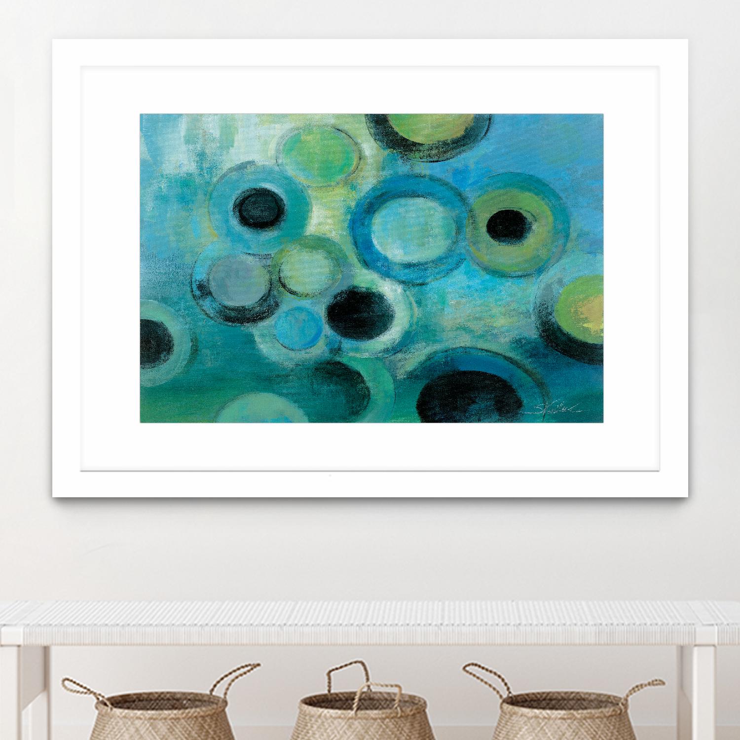 Pebbles on the Beach by Silvia Vassileva on GIANT ART - green abstract