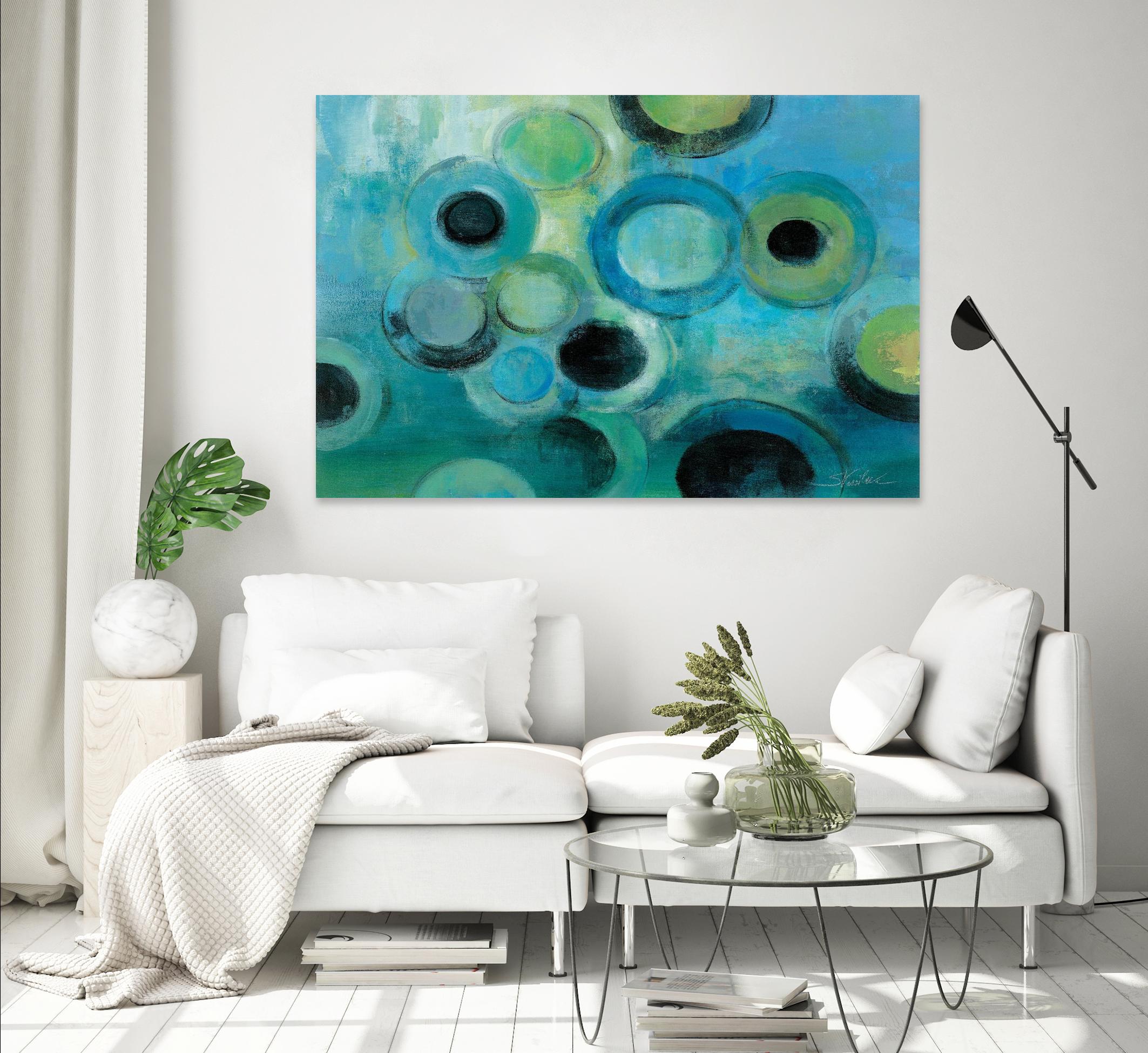 Pebbles on the Beach by Silvia Vassileva on GIANT ART - green abstract