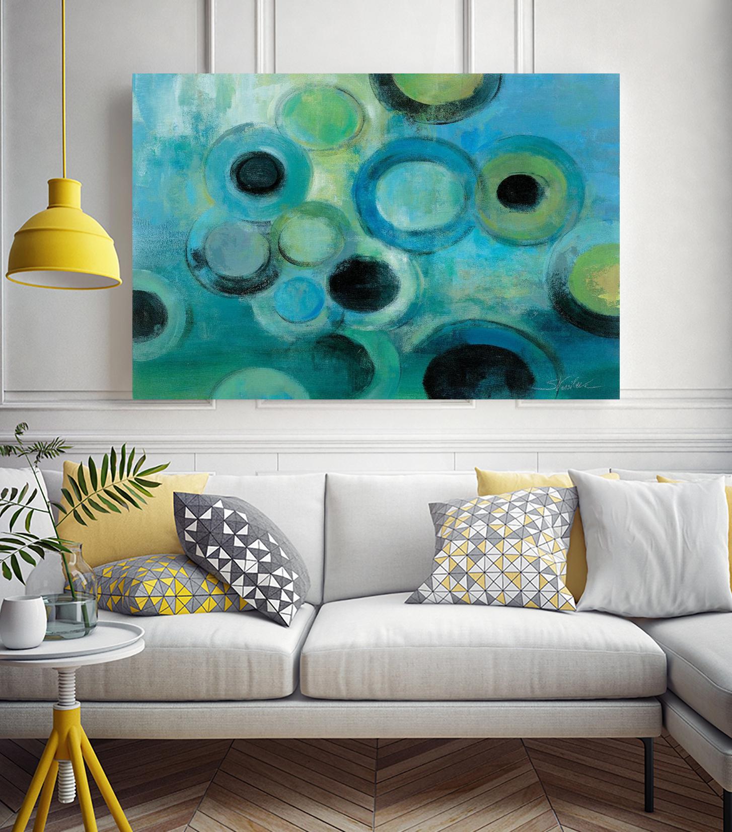 Pebbles on the Beach by Silvia Vassileva on GIANT ART - green abstract