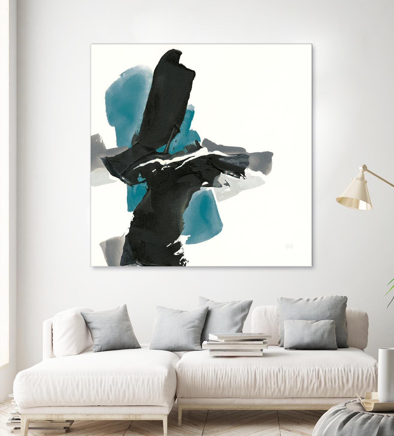 Black and Teal IV by Chris Paschke on GIANT ART - multi abstract abstract