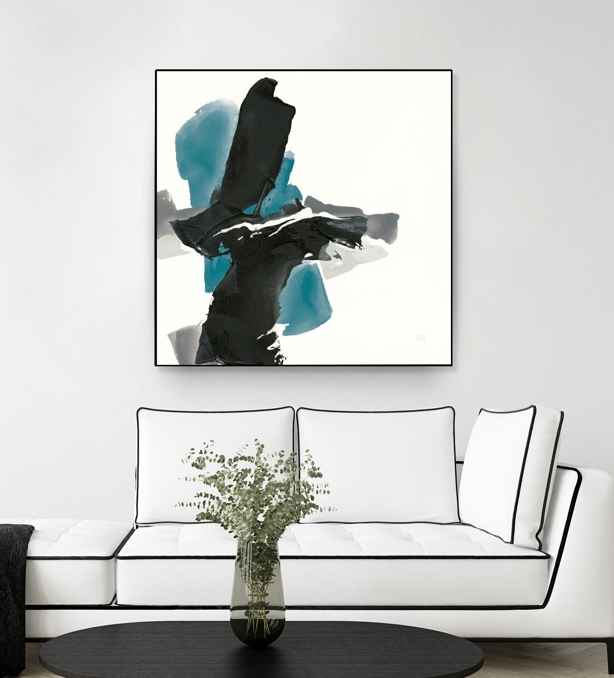Black and Teal IV by Chris Paschke on GIANT ART - multi abstract abstract