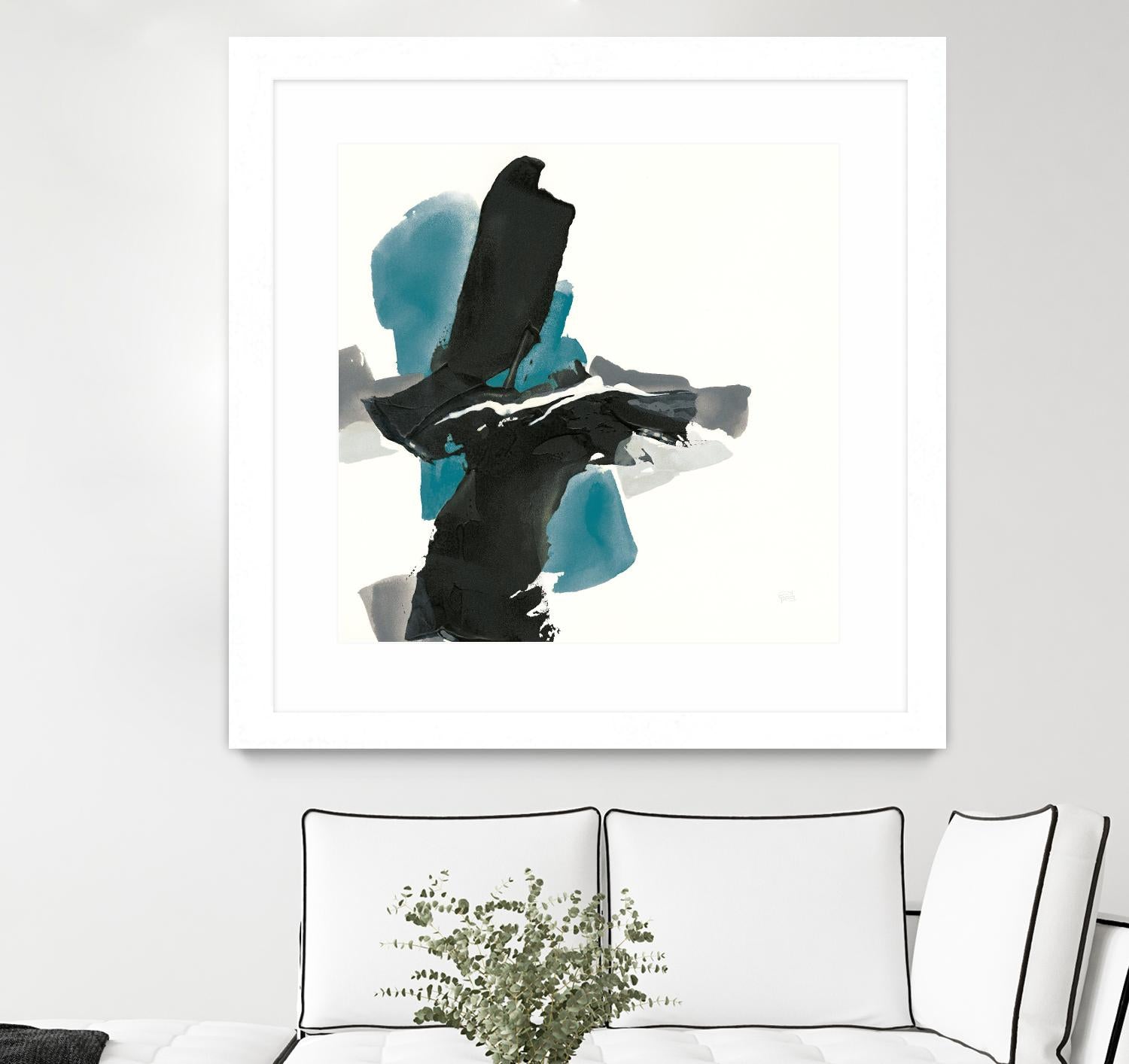 Black and Teal IV by Chris Paschke on GIANT ART - multi abstract abstract