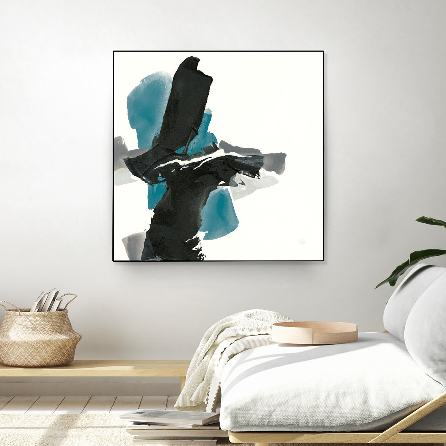 Black and Teal IV by Chris Paschke on GIANT ART - multi abstract abstract