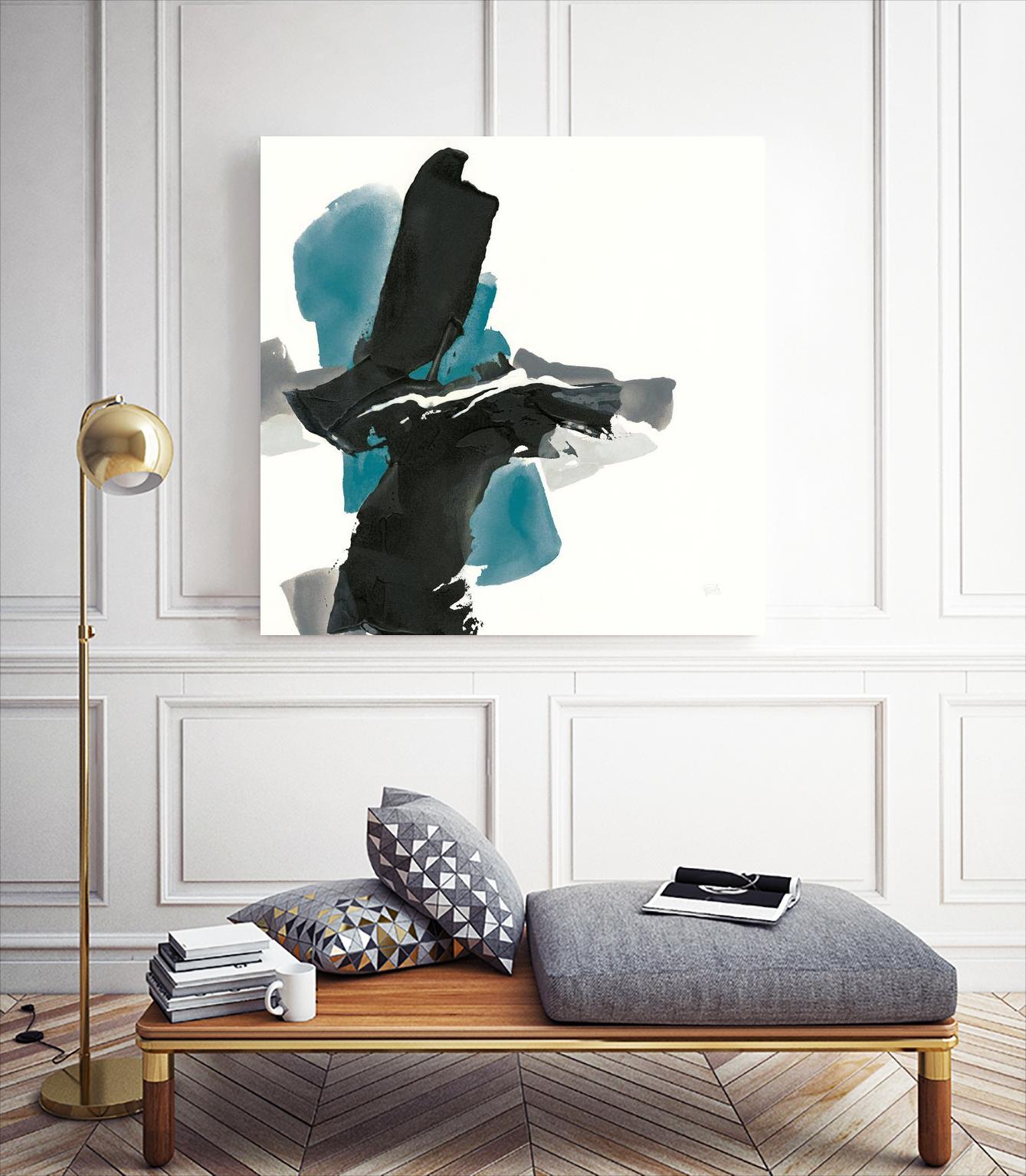 Black and Teal IV by Chris Paschke on GIANT ART - multi abstract abstract
