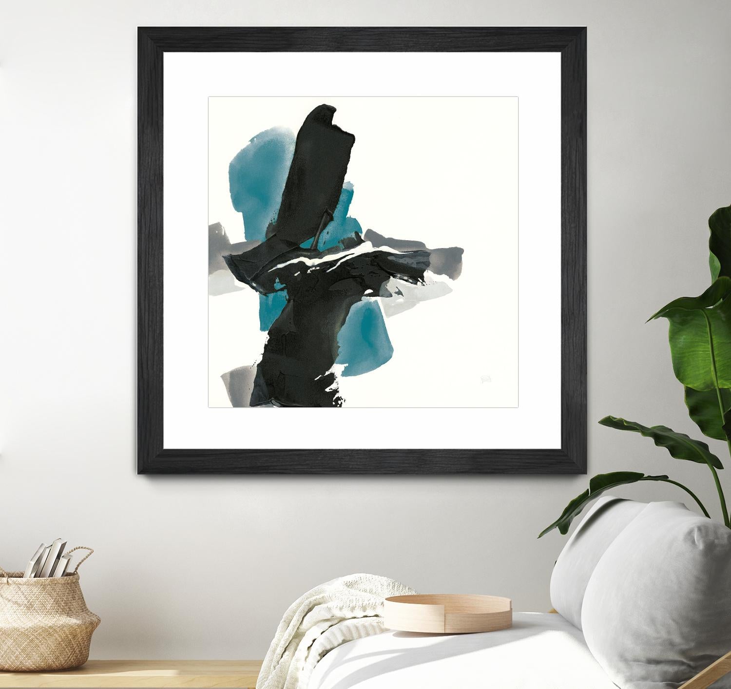 Black and Teal IV by Chris Paschke on GIANT ART - multi abstract abstract
