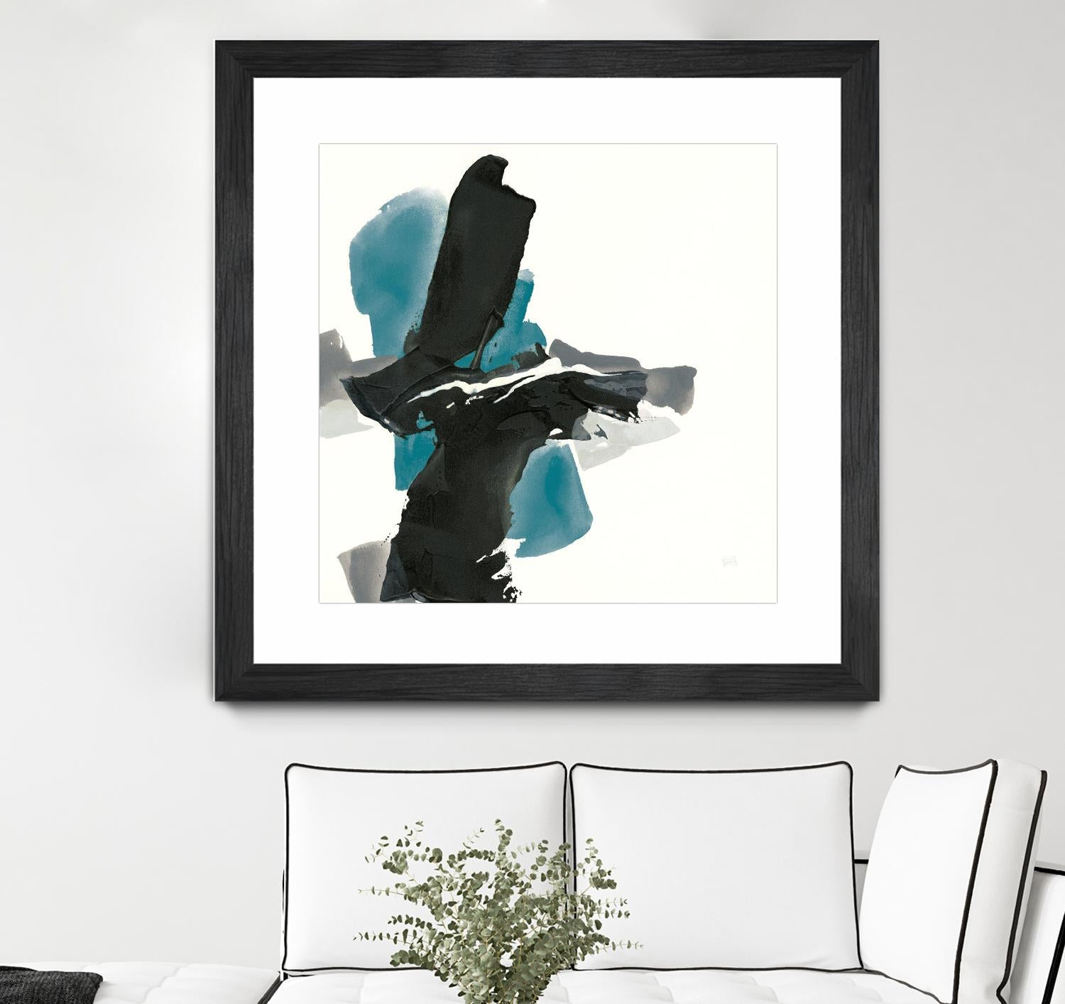 Black and Teal IV by Chris Paschke on GIANT ART - multi abstract abstract