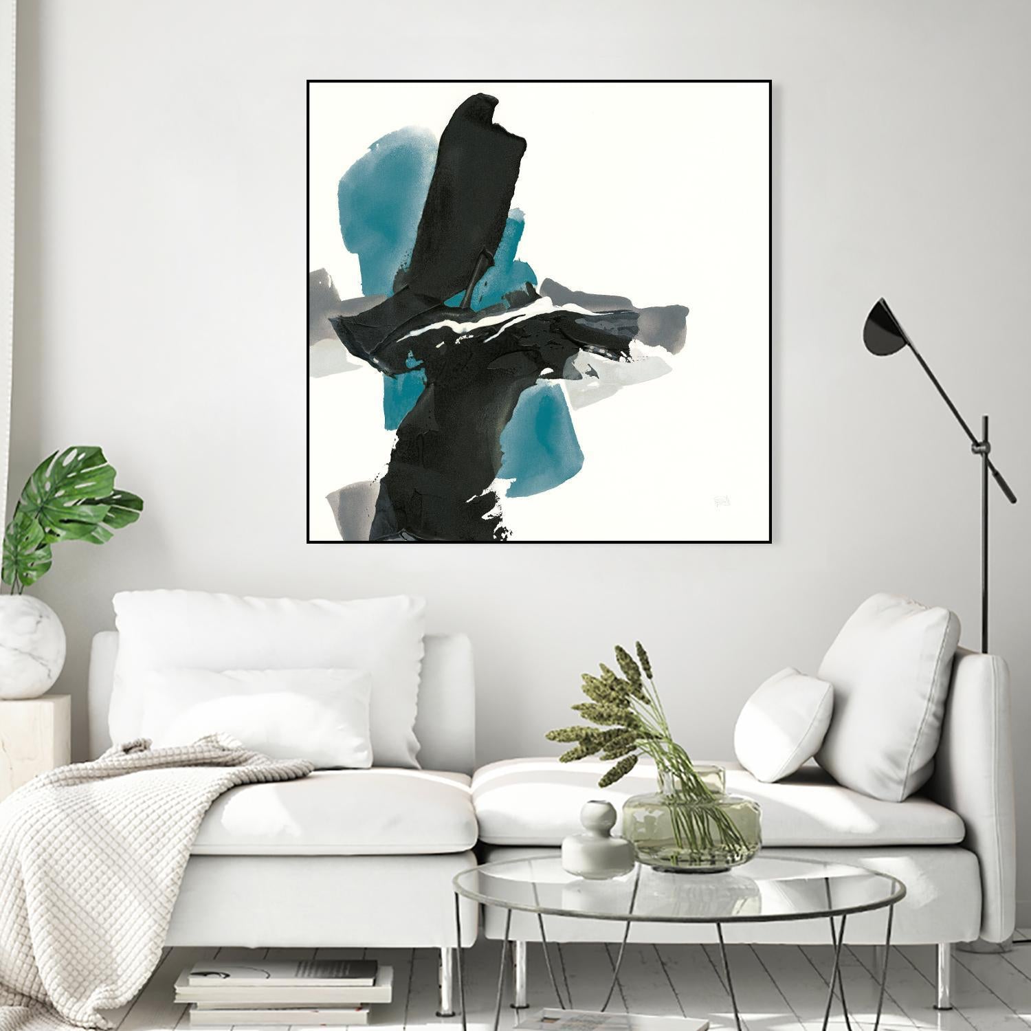 Black and Teal IV by Chris Paschke on GIANT ART - multi abstract abstract