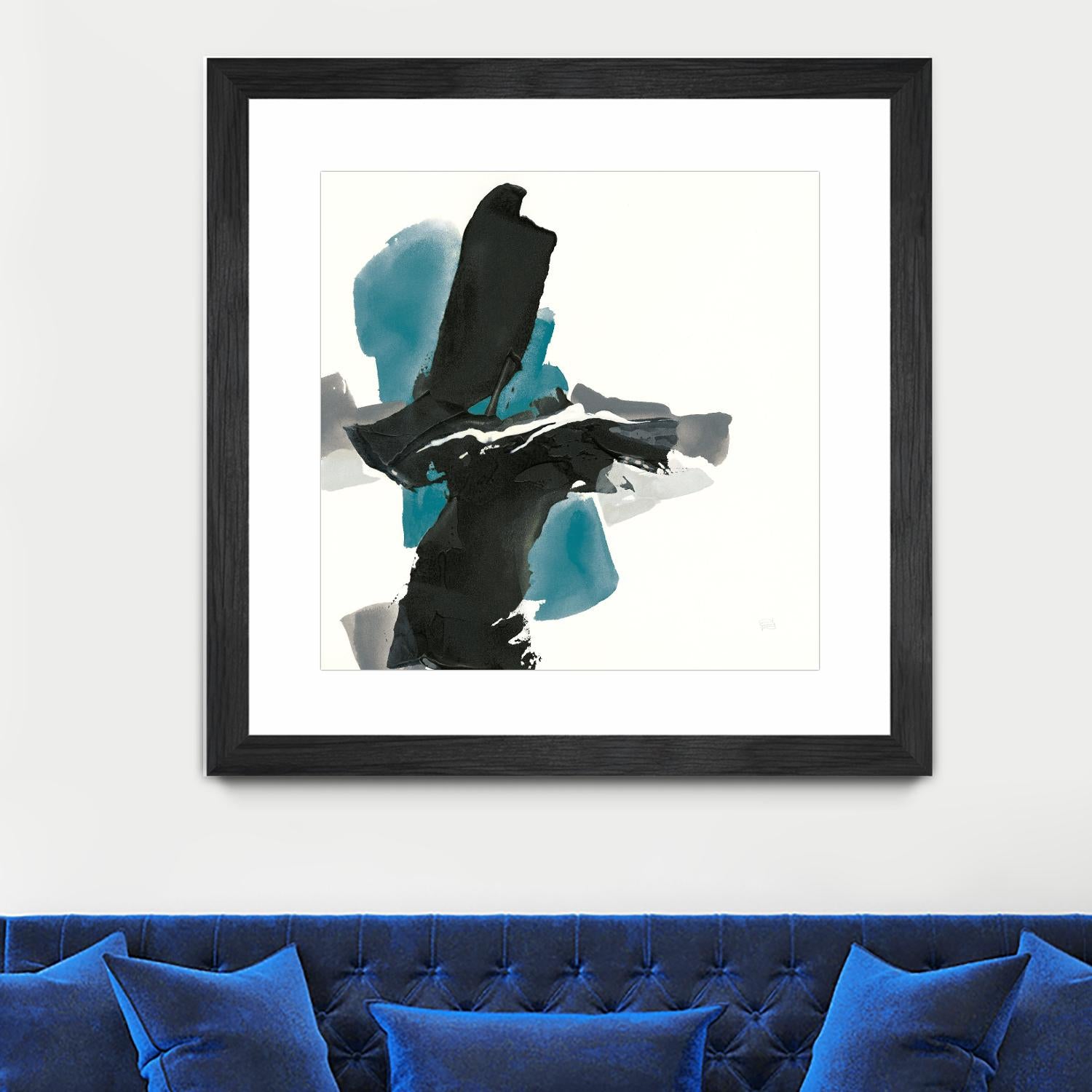 Black and Teal IV by Chris Paschke on GIANT ART - multi abstract abstract