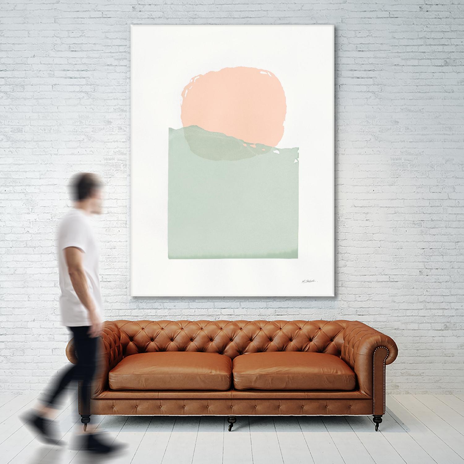 Buoyant Pink and Green by Mike Schick on GIANT ART - multi abstract abstract