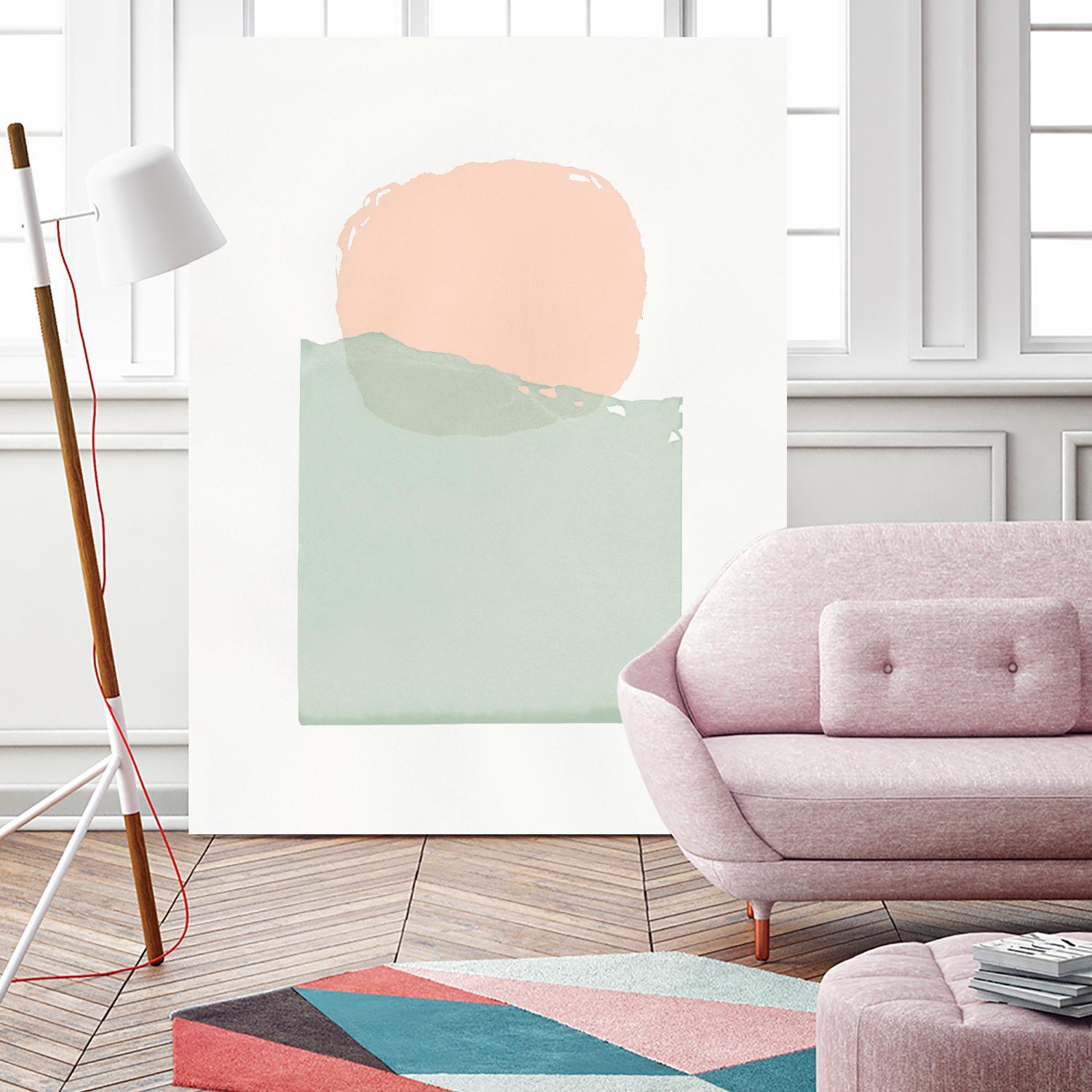 Buoyant Pink and Green by Mike Schick on GIANT ART - multi abstract abstract