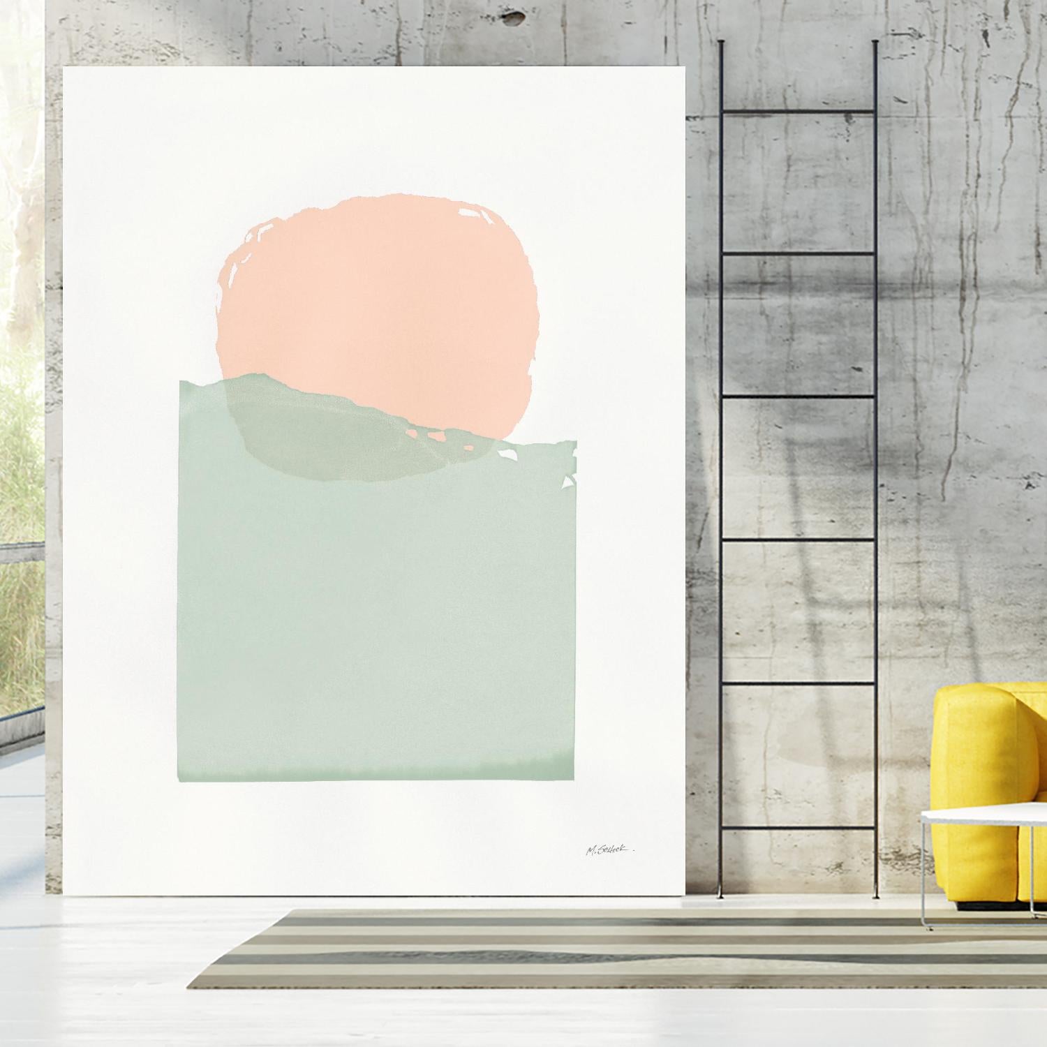 Buoyant Pink and Green by Mike Schick on GIANT ART - multi abstract abstract