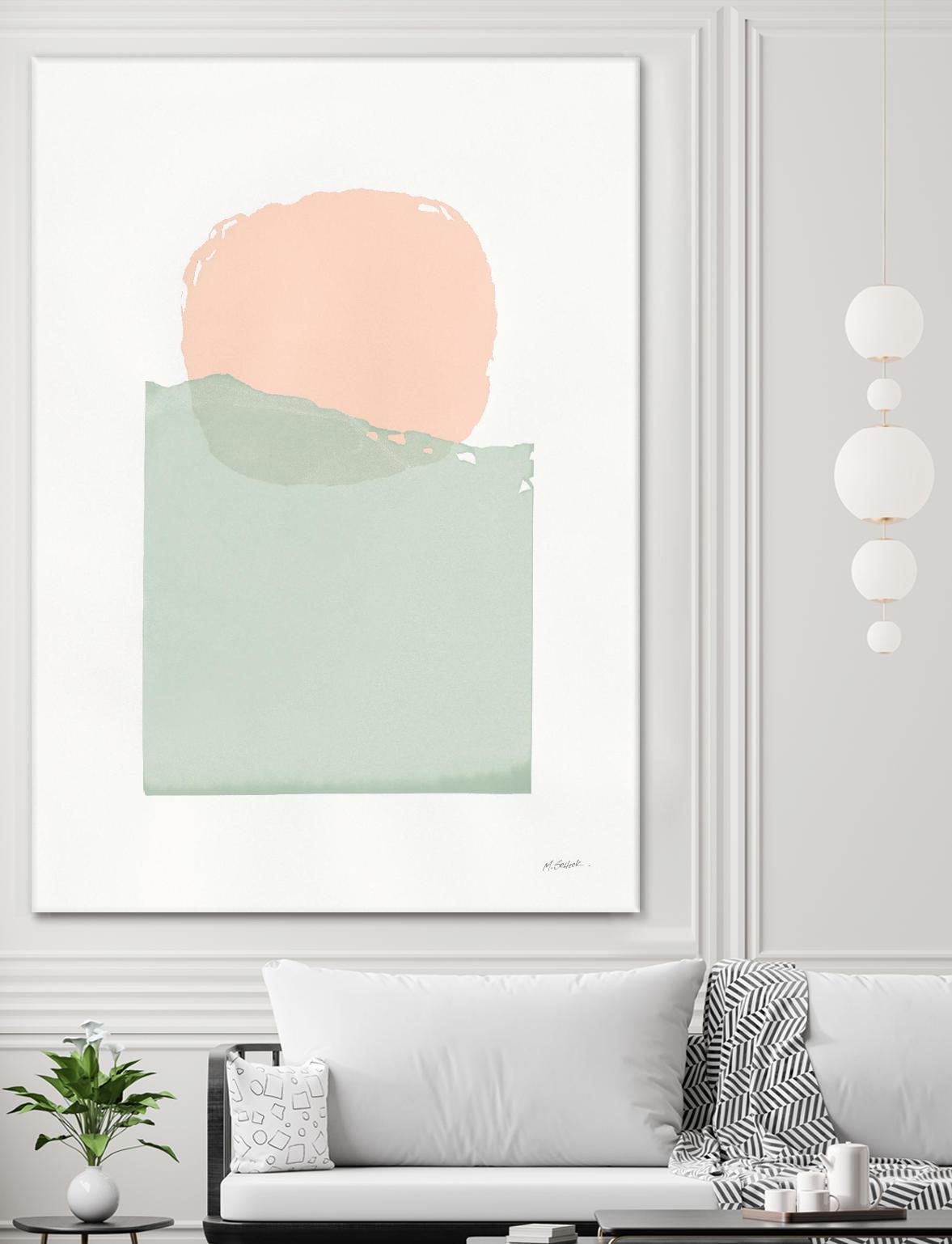 Buoyant Pink and Green by Mike Schick on GIANT ART - multi abstract abstract