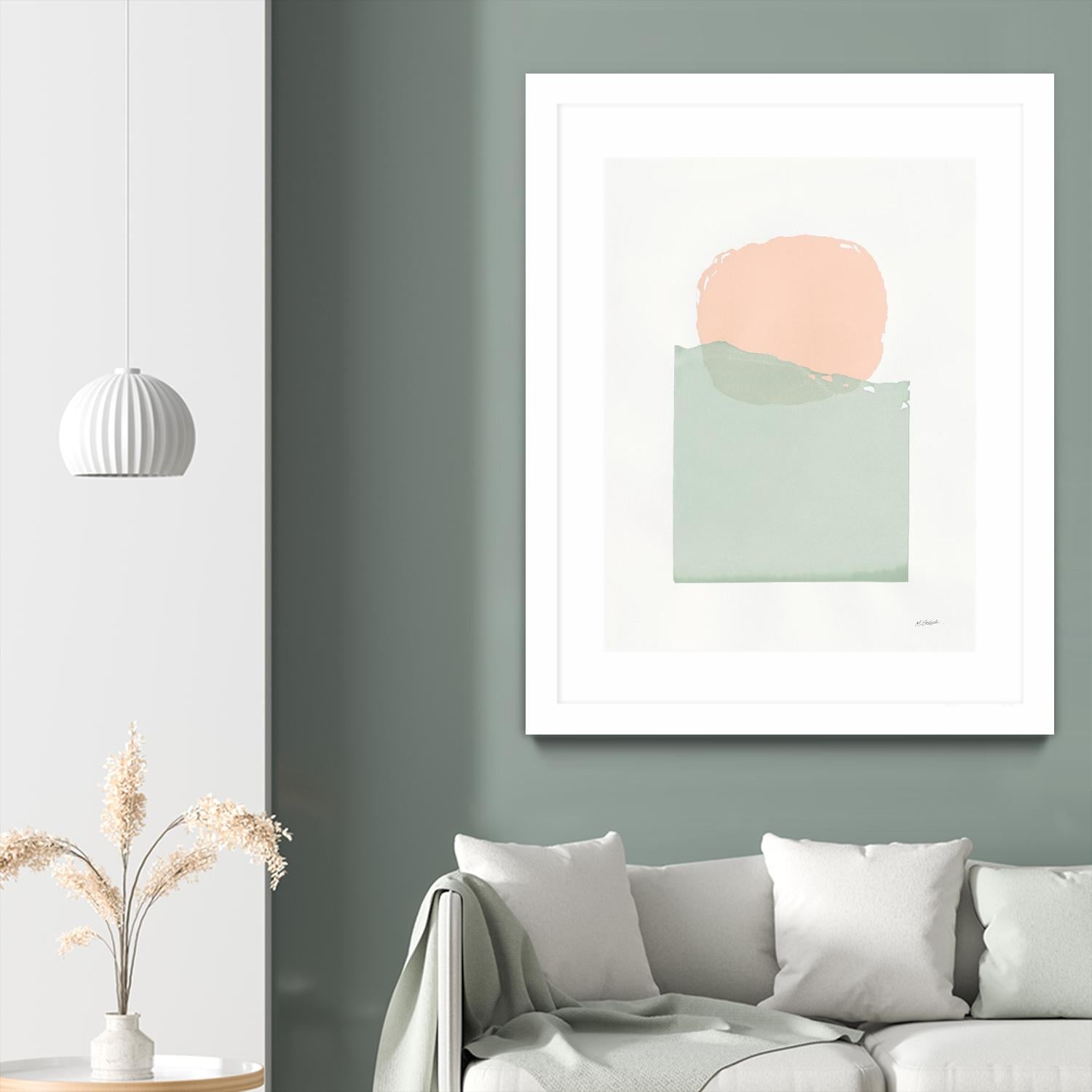 Buoyant Pink and Green by Mike Schick on GIANT ART - multi abstract abstract