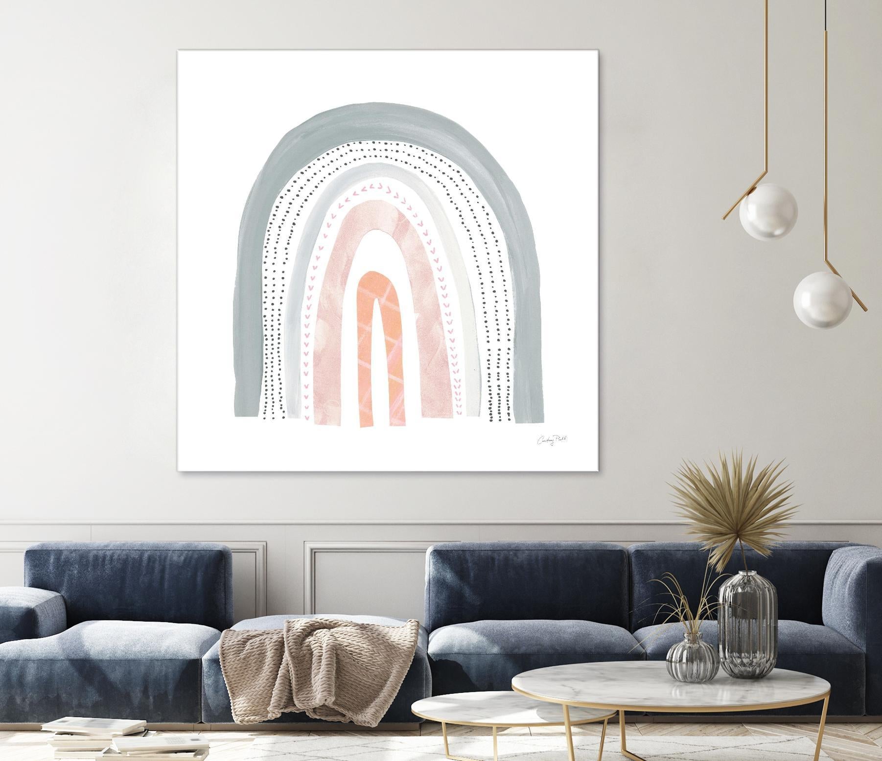 Boho Rainbow I by Courtney Prahl on GIANT ART - multi abstract blue