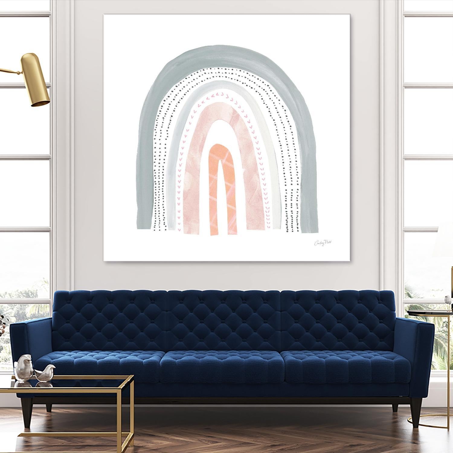 Boho Rainbow I by Courtney Prahl on GIANT ART - multi abstract blue