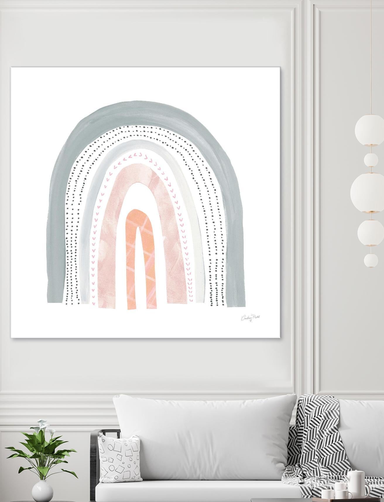 Boho Rainbow I by Courtney Prahl on GIANT ART - multi abstract blue
