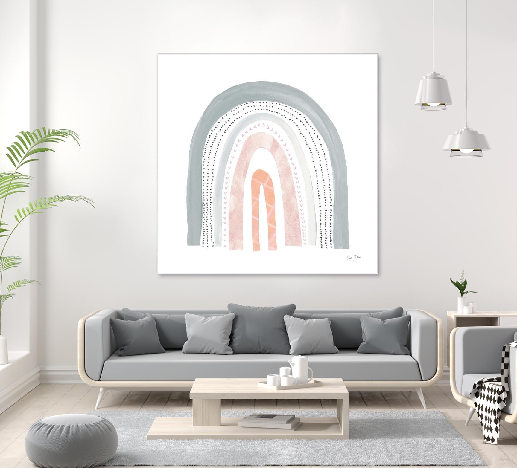 Boho Rainbow I by Courtney Prahl on GIANT ART - multi abstract blue