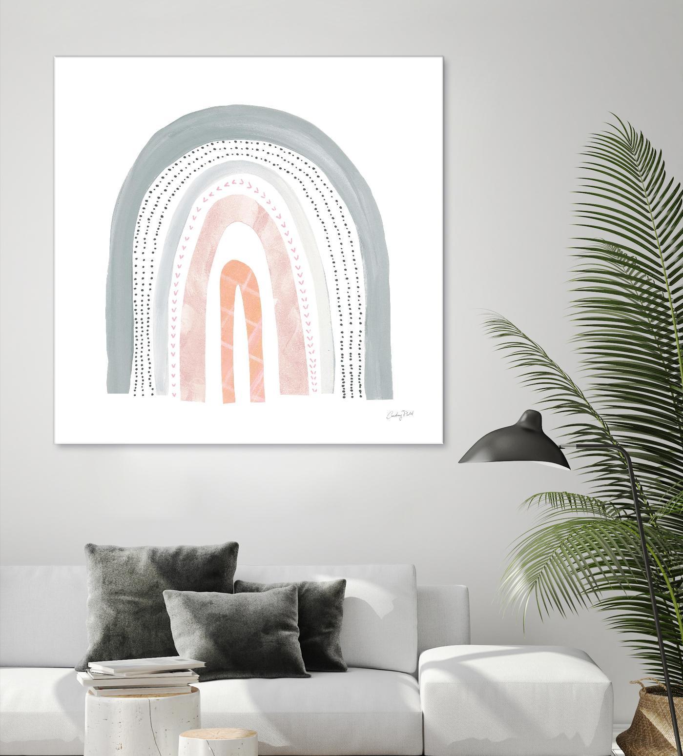 Boho Rainbow I by Courtney Prahl on GIANT ART - multi abstract blue