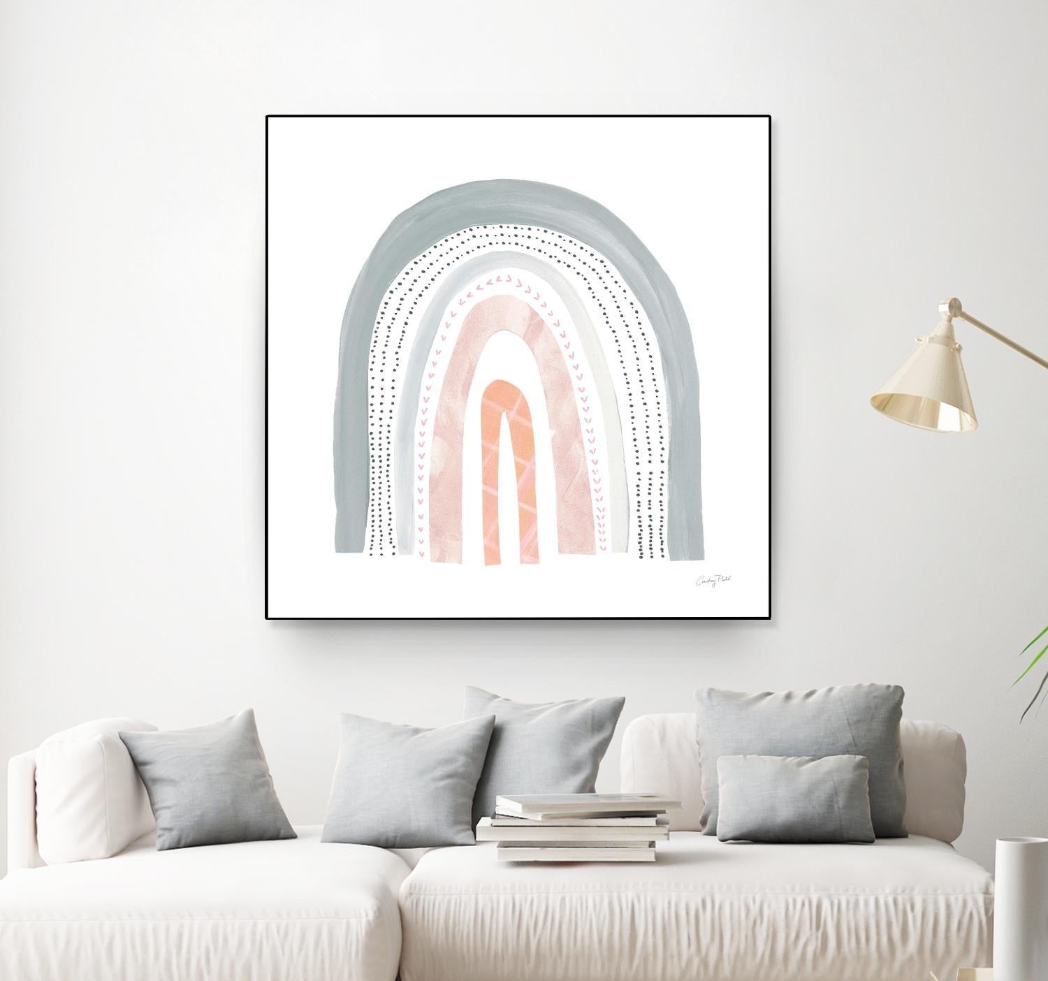 Boho Rainbow I by Courtney Prahl on GIANT ART - multi abstract blue