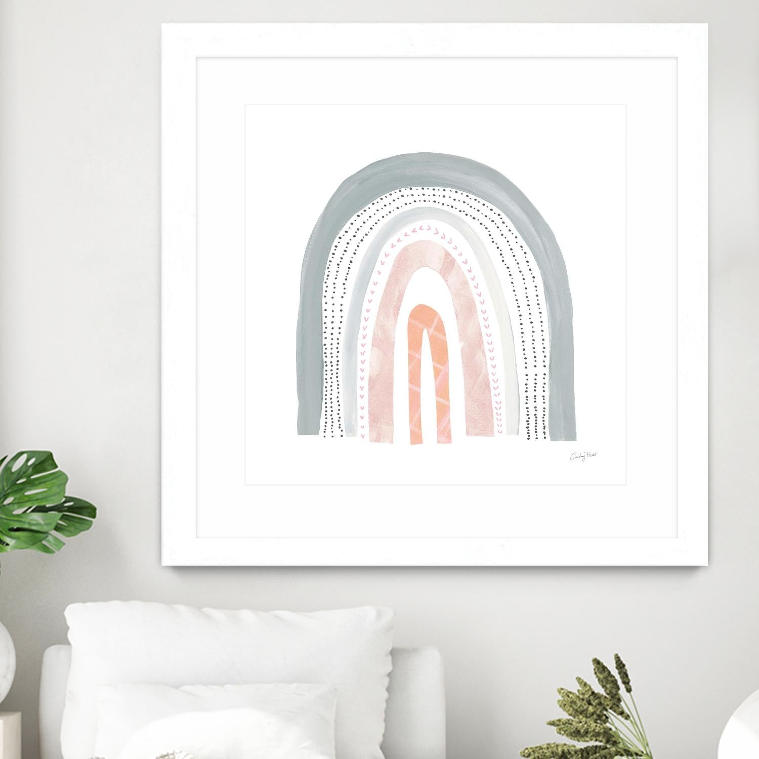 Boho Rainbow I by Courtney Prahl on GIANT ART - multi abstract blue