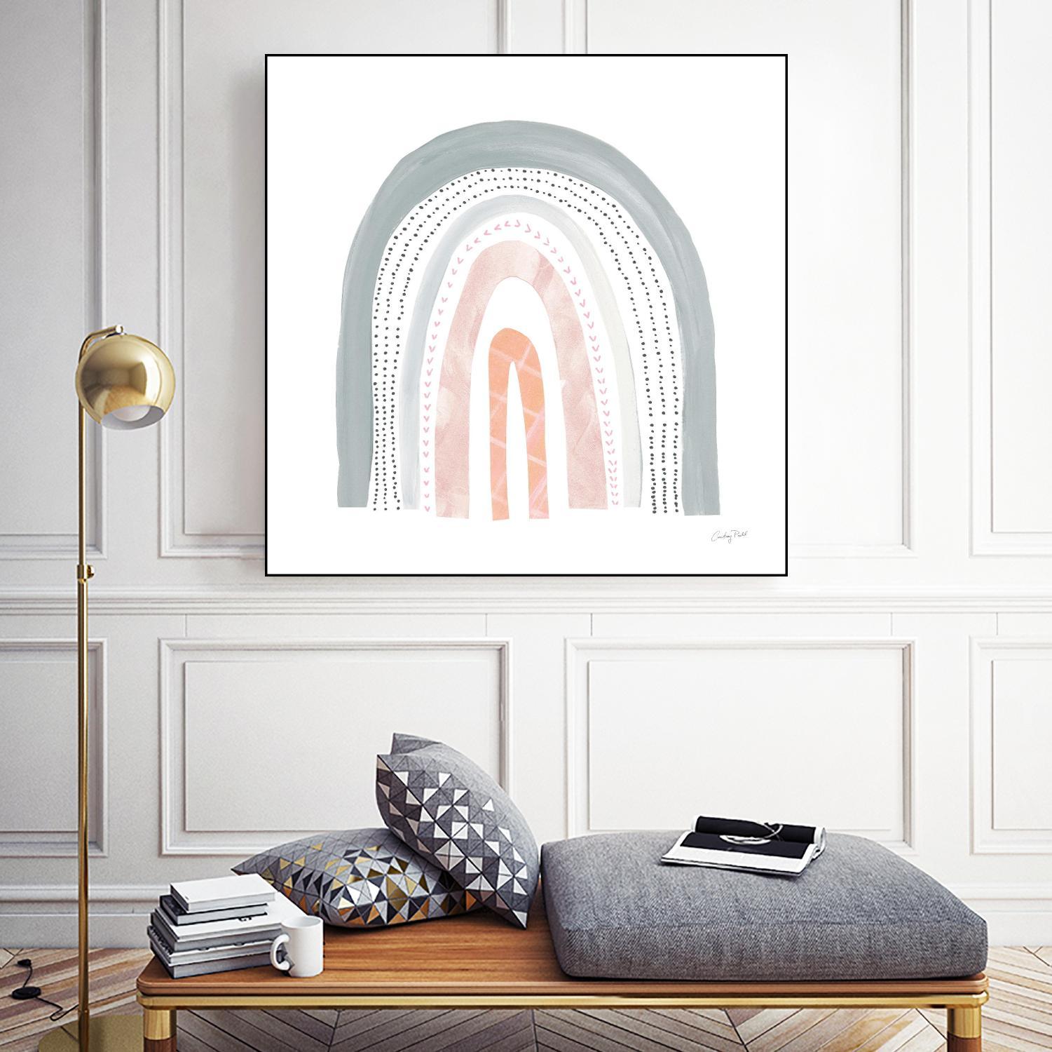 Boho Rainbow I by Courtney Prahl on GIANT ART - multi abstract blue