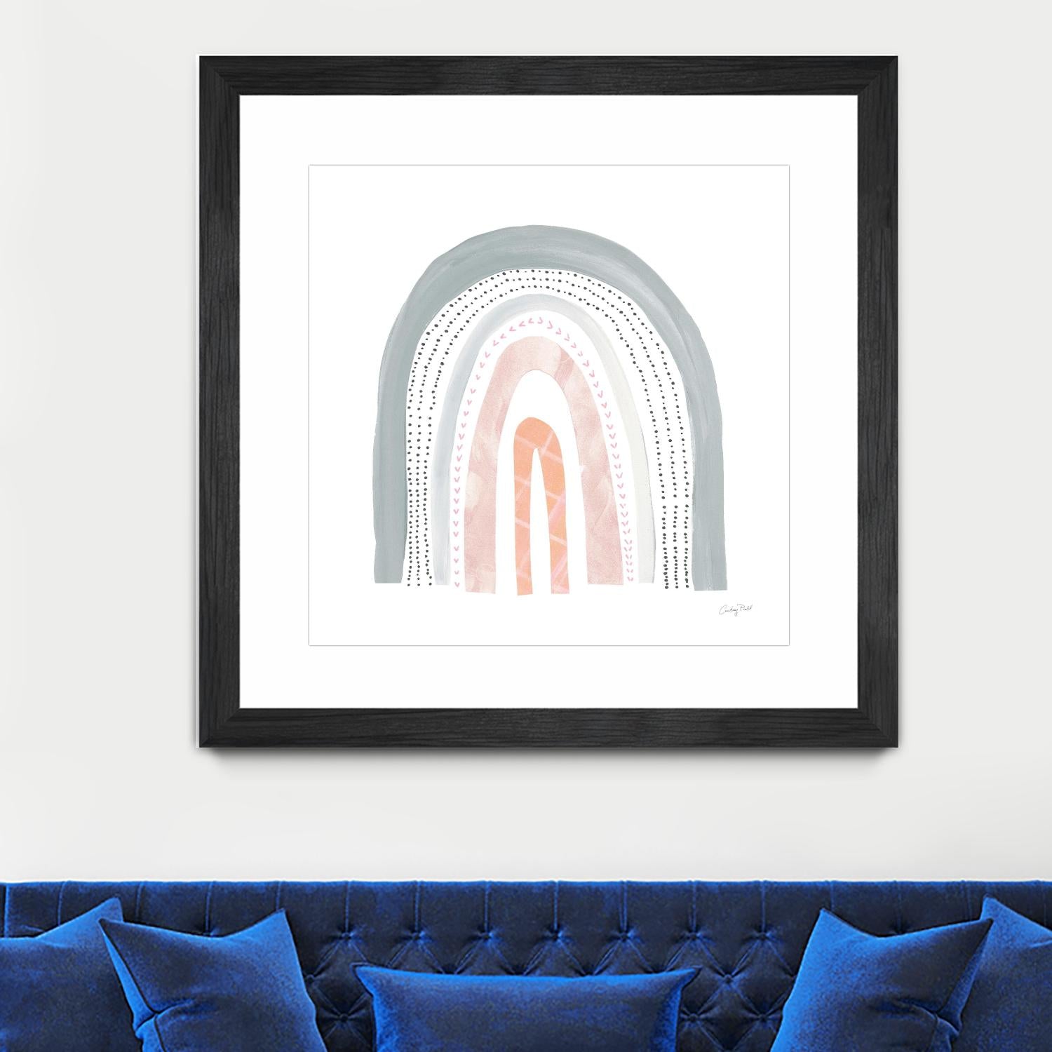 Boho Rainbow I by Courtney Prahl on GIANT ART - multi abstract blue