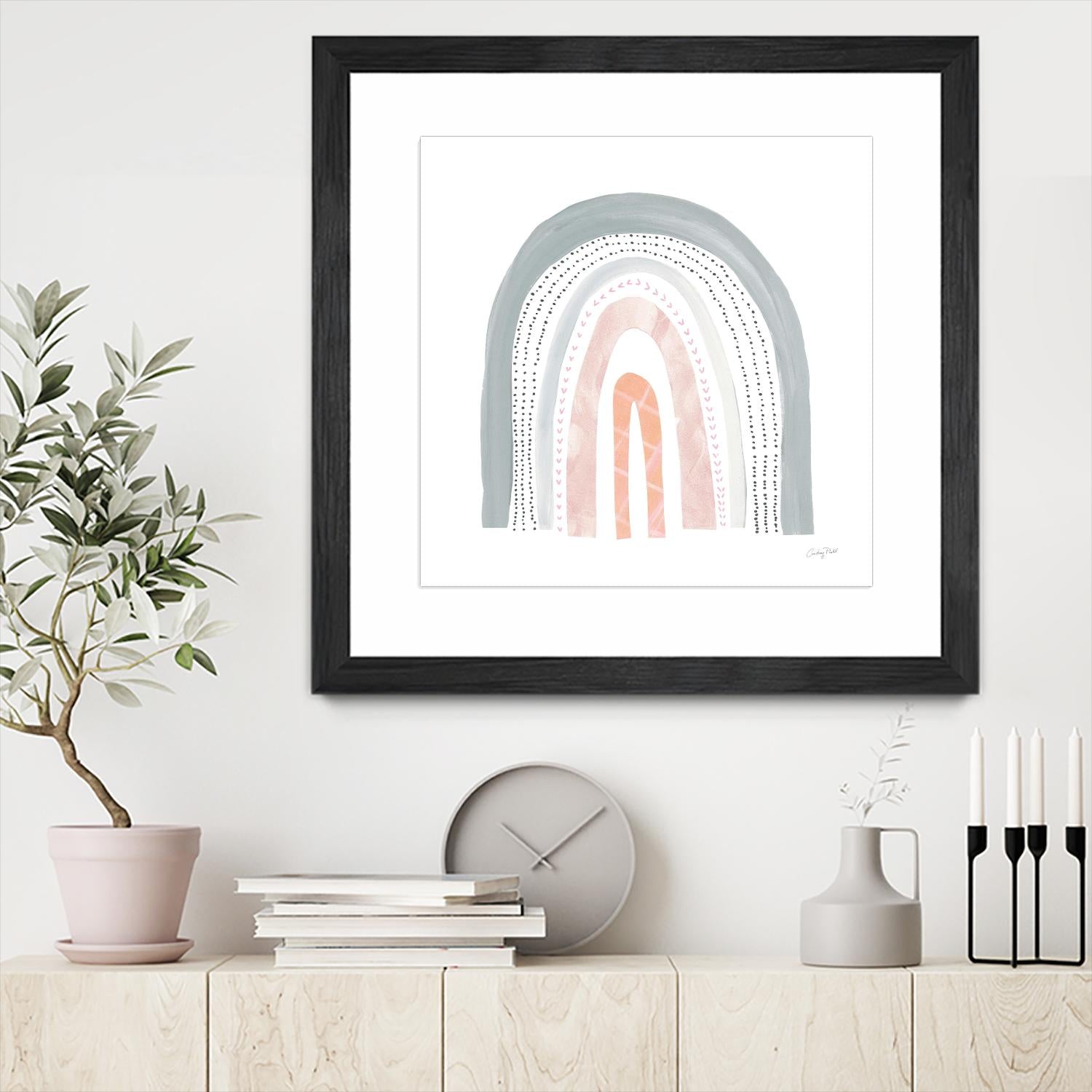 Boho Rainbow I by Courtney Prahl on GIANT ART - multi abstract blue