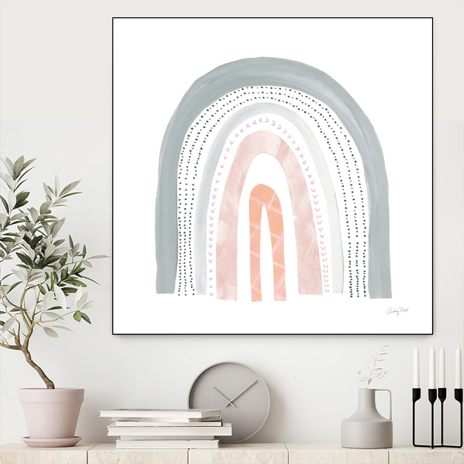Boho Rainbow I by Courtney Prahl on GIANT ART - multi abstract blue