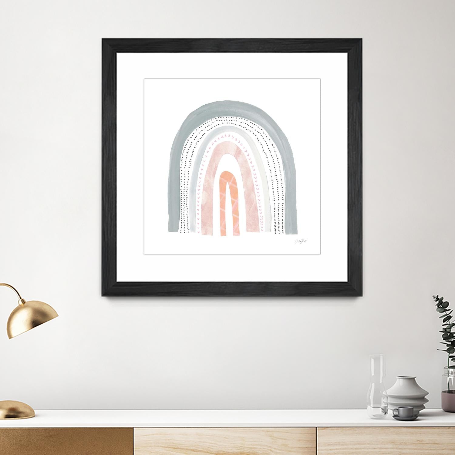 Boho Rainbow I by Courtney Prahl on GIANT ART - multi abstract blue