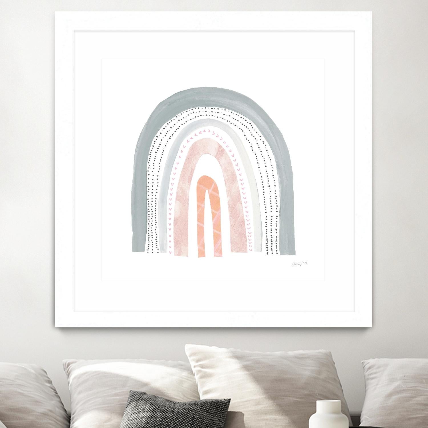 Boho Rainbow I by Courtney Prahl on GIANT ART - multi abstract blue