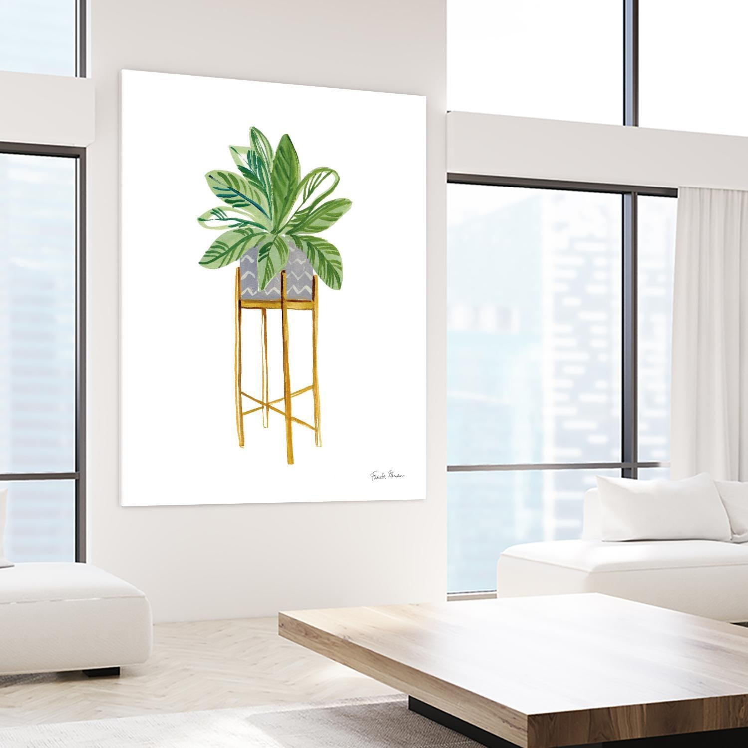 Green House Plants I by Farida Zaman on GIANT ART - botanical gray
