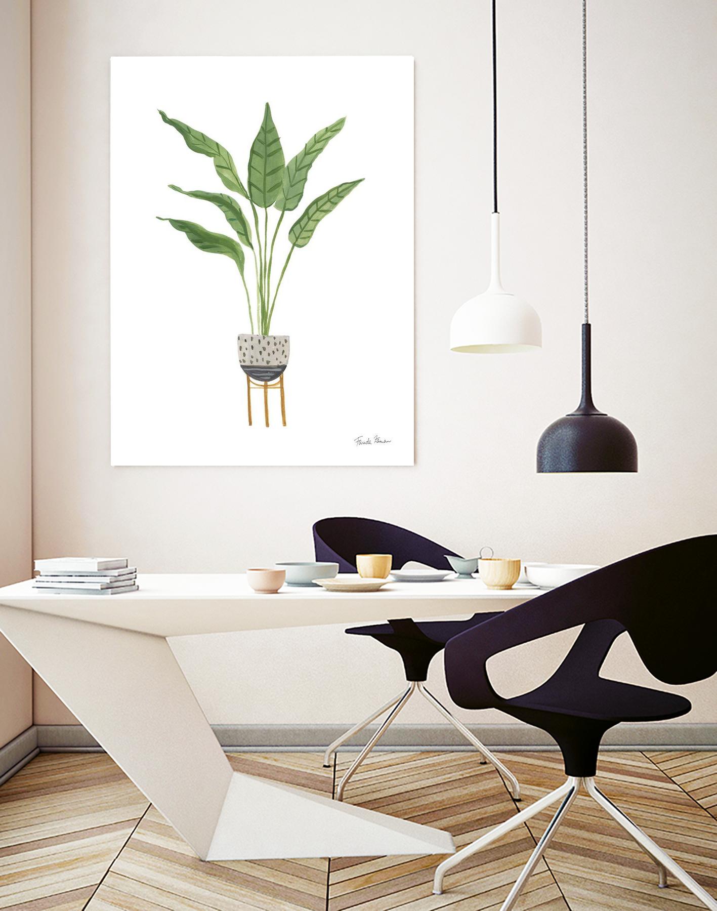 Green House Plants III by Farida Zaman on GIANT ART - botanical gray