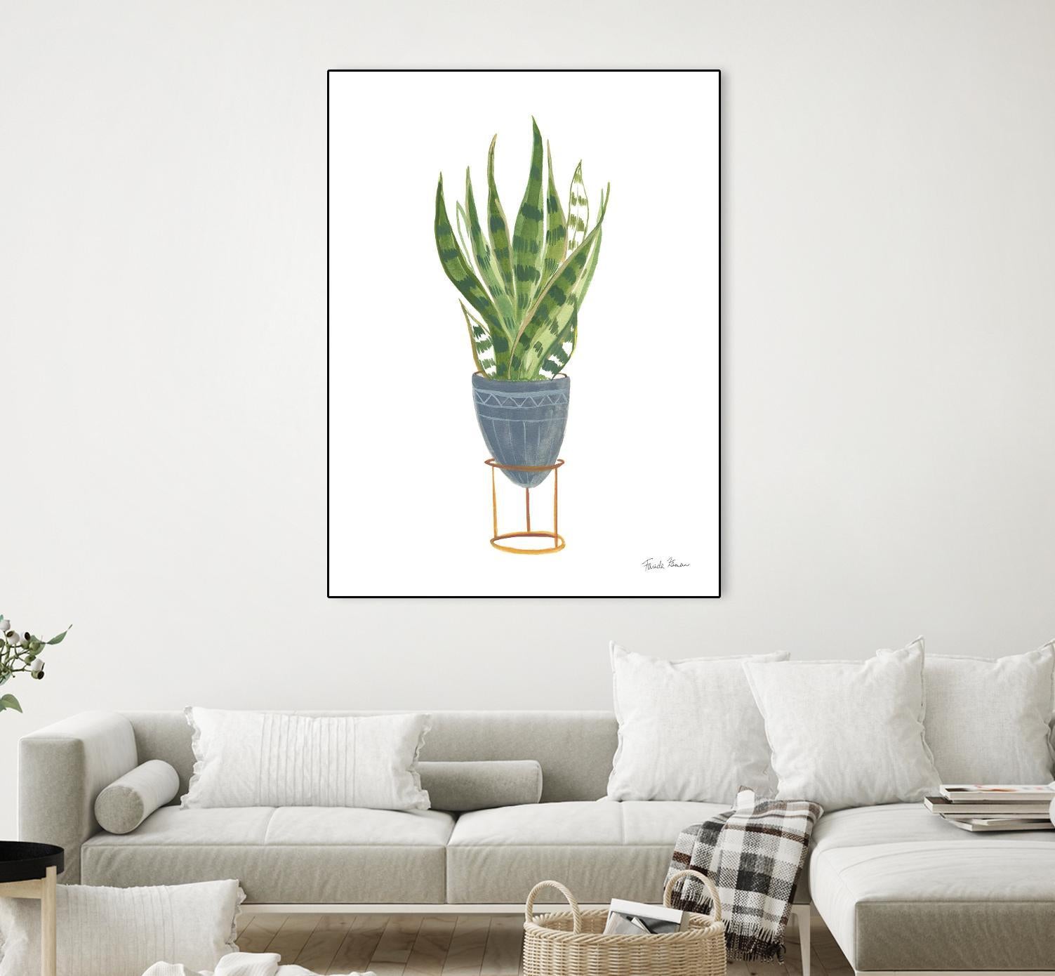 Green House Plants IV by Farida Zaman on GIANT ART - botanical gray
