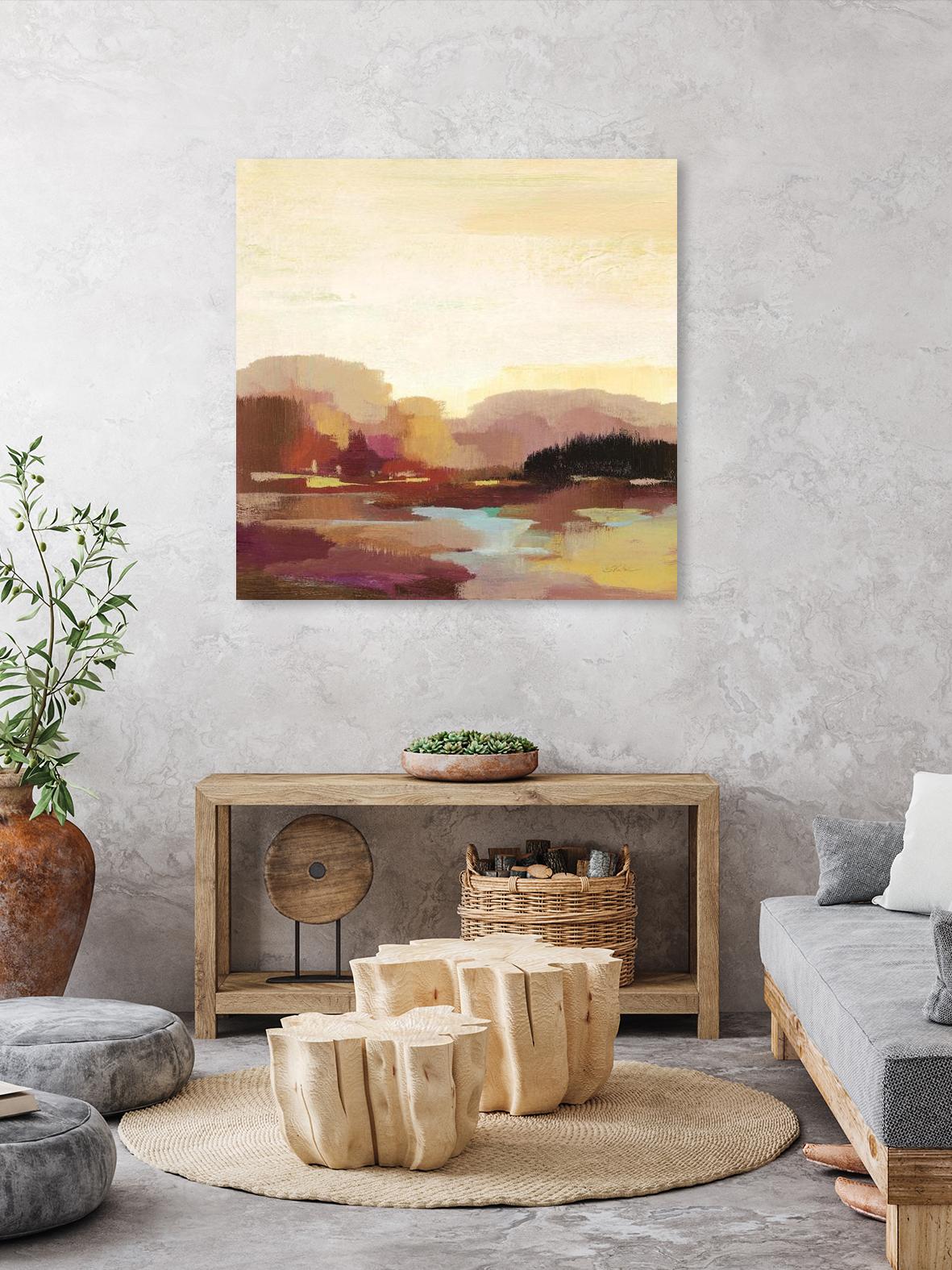 Maroon Landscape by Silvia Vassileva on GIANT ART - abstract abstract