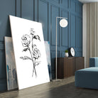 Line Ranunculus I by Chris Paschke on GIANT ART - florals black