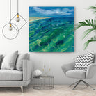Sunny Sea Reflections by Silvia Vassileva on GIANT ART - green costal tan