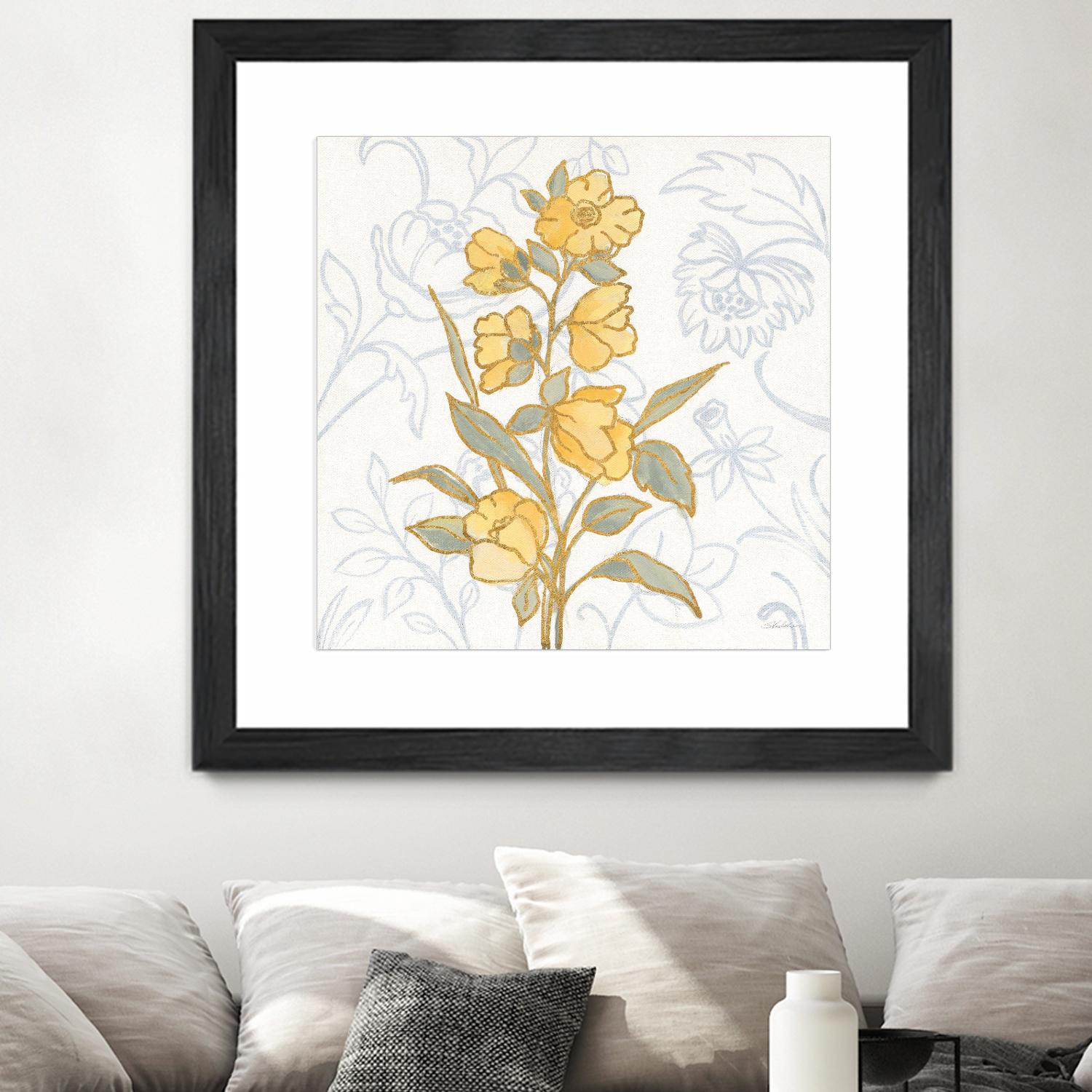 Flower Sophistication II by Silvia Vassileva on GIANT ART - florals blue