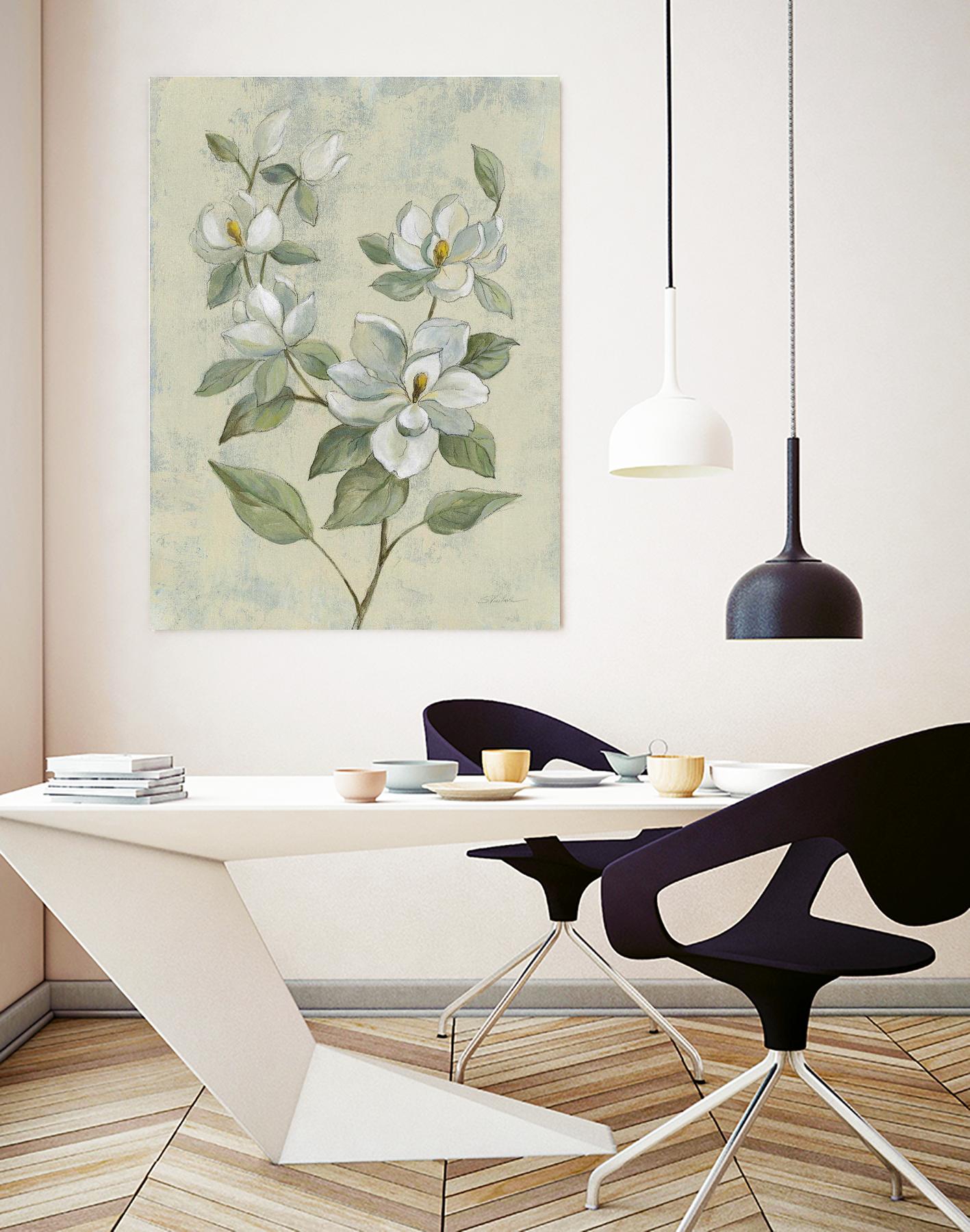 Sage Magnolia by Silvia Vassileva on GIANT ART - florals florals