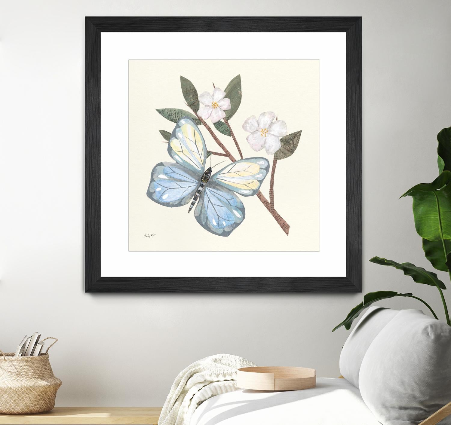 In the Garden Butterfly by Courtney Prahl on GIANT ART - animals black