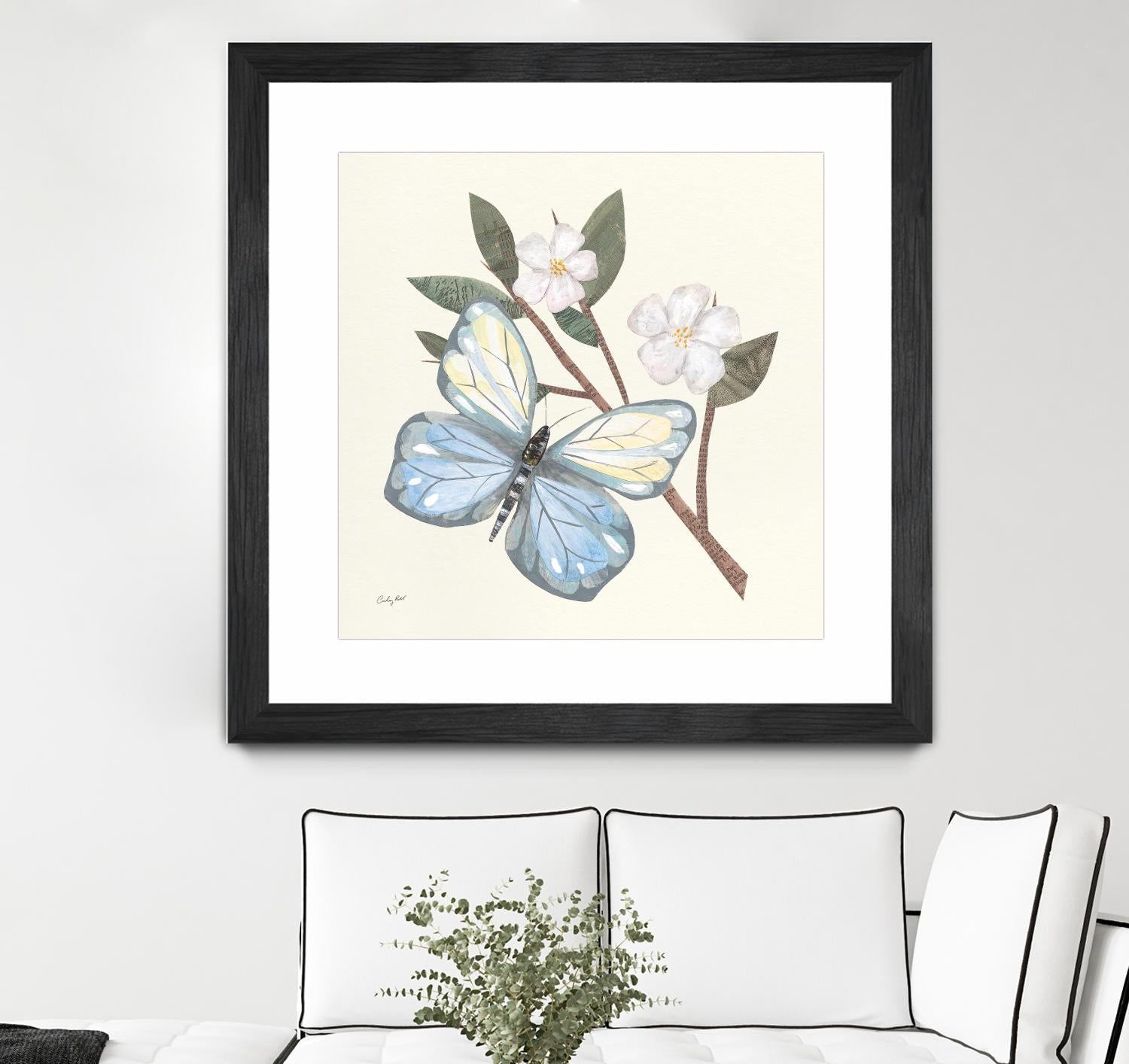 In the Garden Butterfly by Courtney Prahl on GIANT ART - animals black