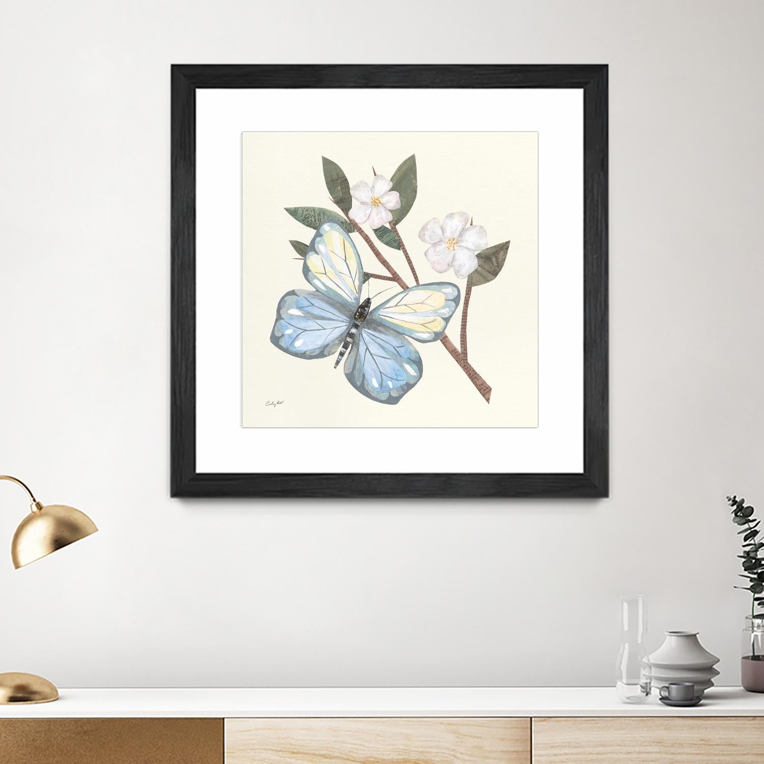 In the Garden Butterfly by Courtney Prahl on GIANT ART - animals black