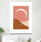 Desert Sunrise II by Becky Thorns on GIANT ART - pink shapes mountains