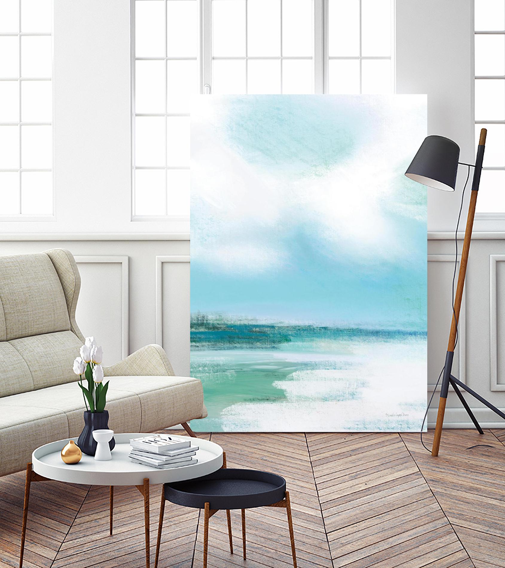 Morning Swim by Mercedes Lopez Charo on GIANT ART - green costal waves